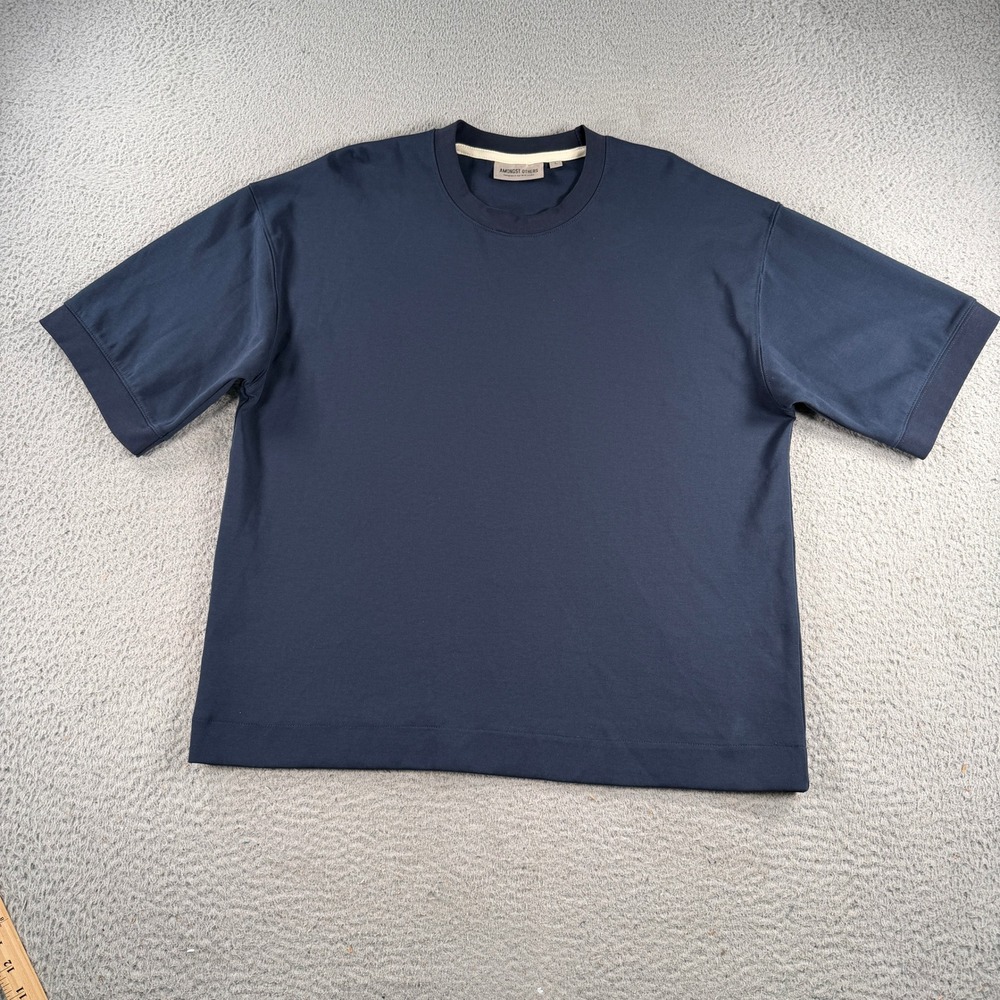 Amongst Others Shirt Mens Large Navy Blue Boxy Heavy Cotton Streetwear Tee